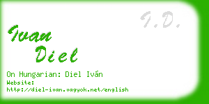 ivan diel business card